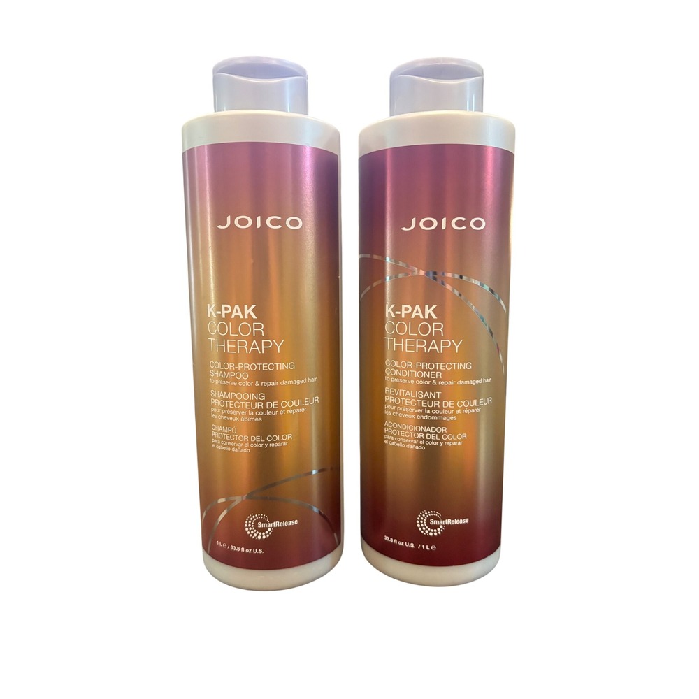 Joico K-PAK Color Therapy Shampoo & Conditioner Liter Duo 33.8oz Salon Size NEW